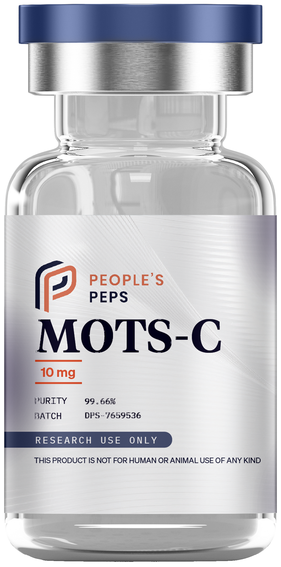 People's Peps MOTS-C 10 mg research vial, purity 99.66%, batch DPS-7659536